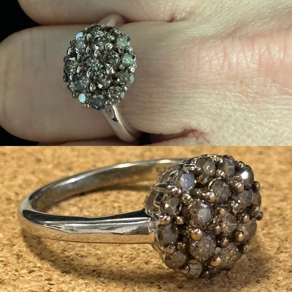JS Collections 925 Silver Cocktail ring NWOT